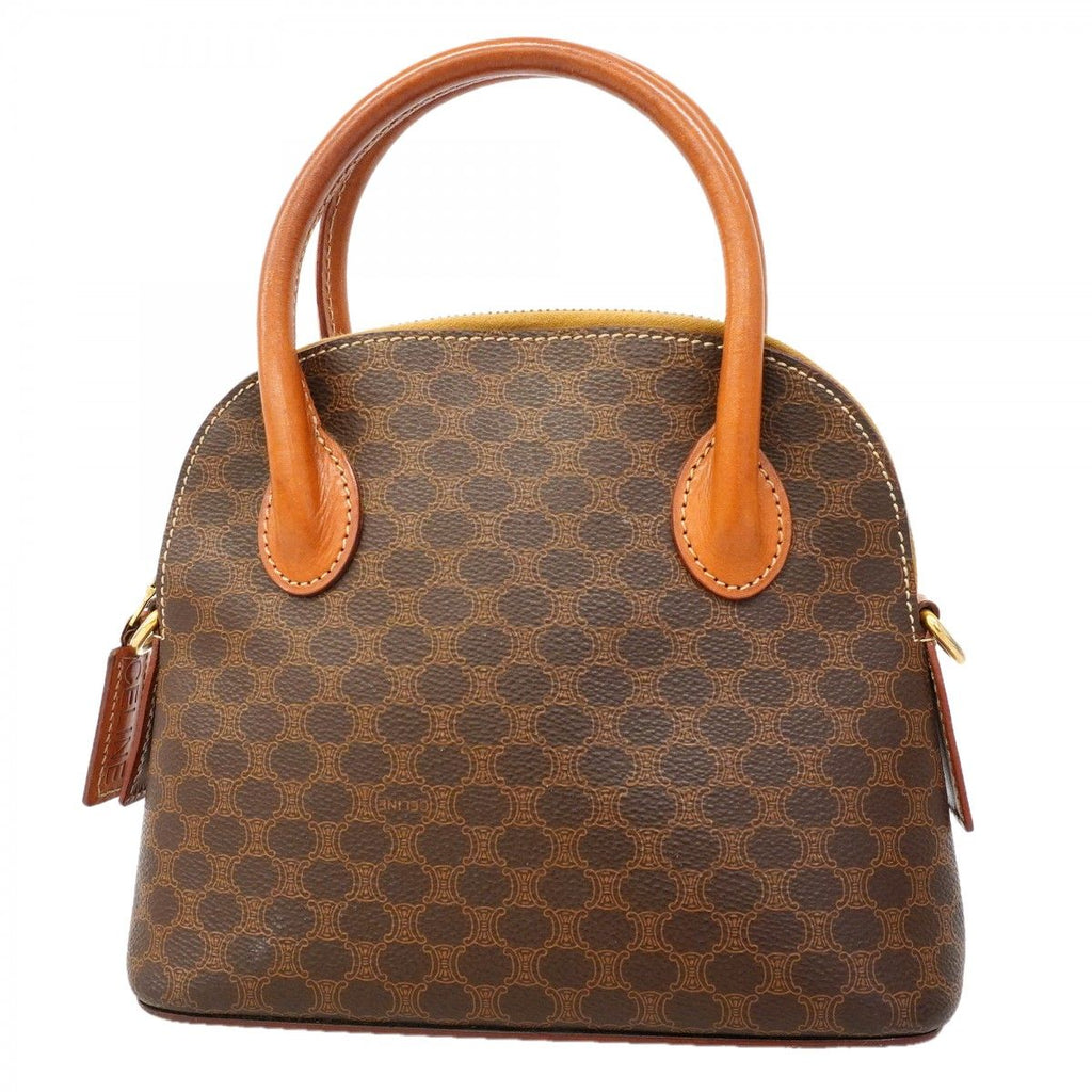 Celine Handbag Macadam Brown Gold