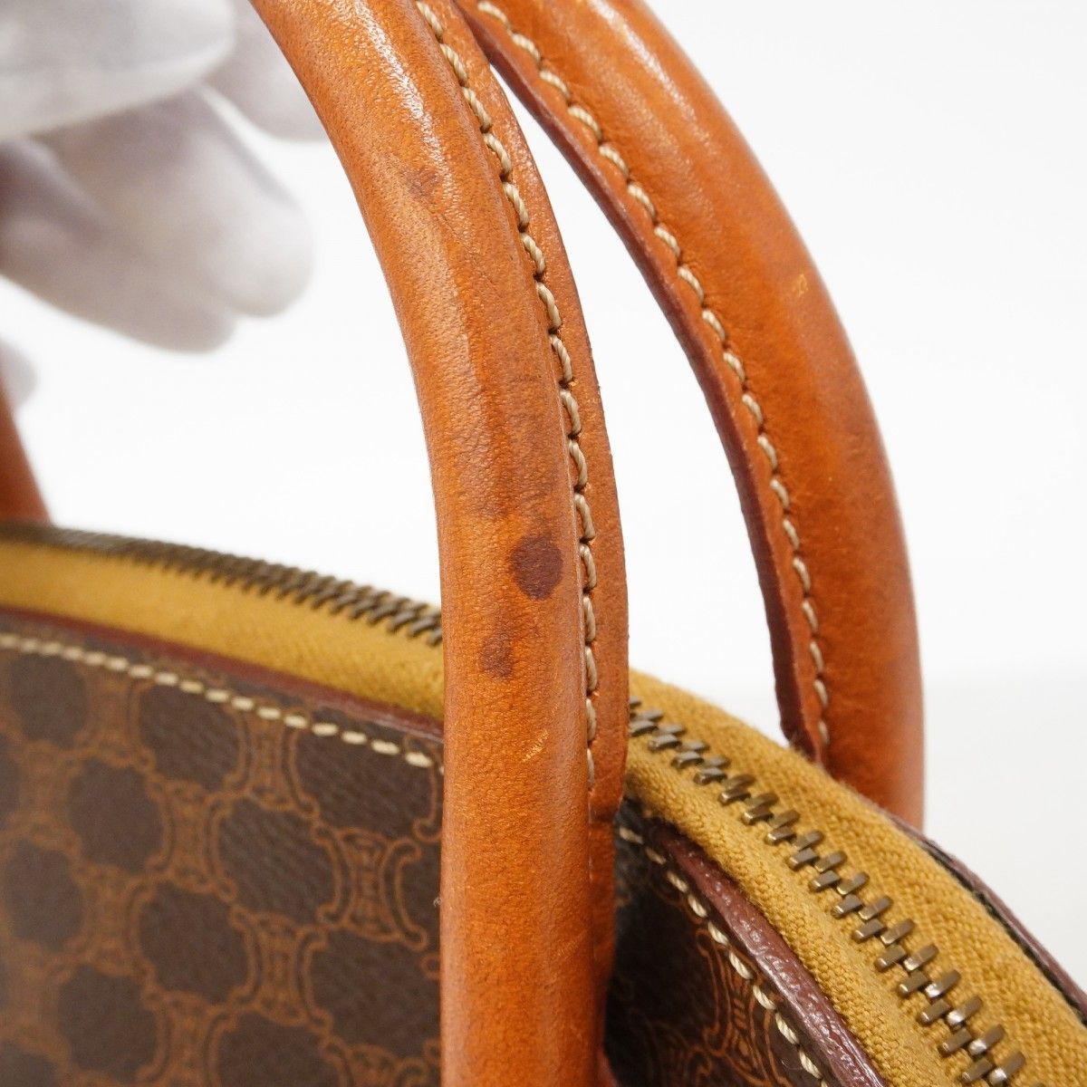 Celine Handbag Macadam Brown Gold — view 8