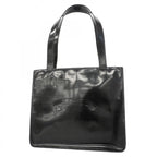 Chanel Tote Patent Leather Black Silver
