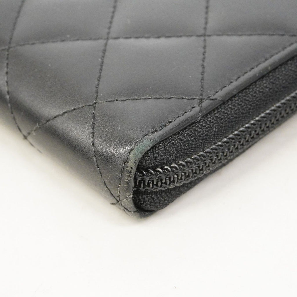 Chanel Wallet Cambon Lambskin Black Silver — view 5