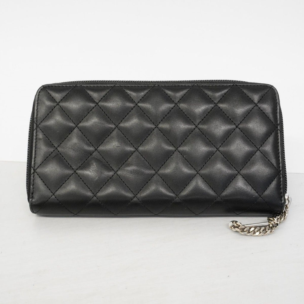 Chanel Wallet Cambon Lambskin Black Silver — view 8