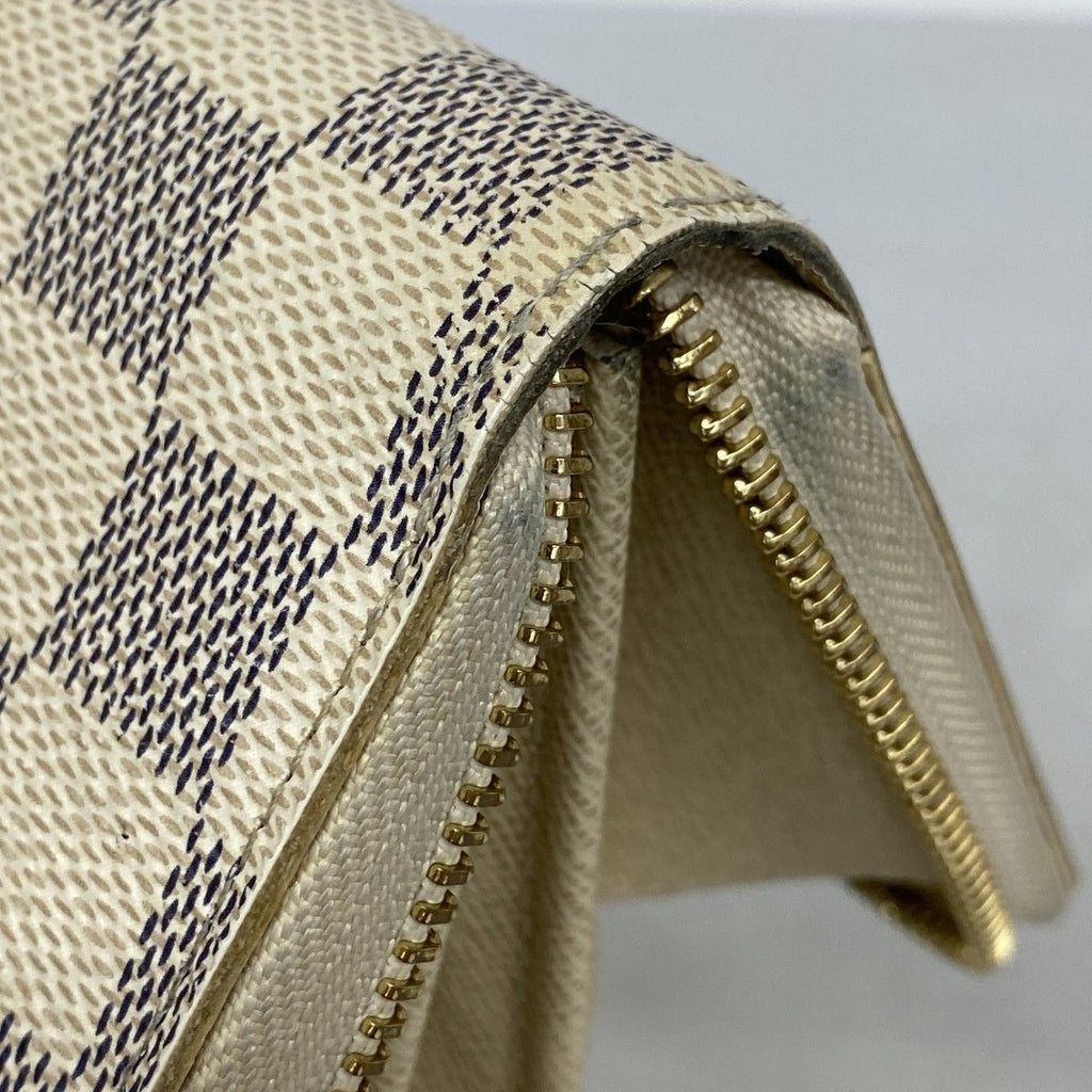 Louis Vuitton Wallet Damier Azur Zippy White — view 6