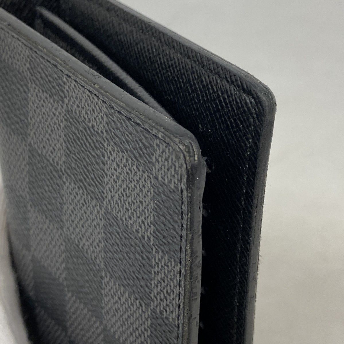 Louis Vuitton Wallet Damier Graphite Portefeuille Brazza Black — view 6