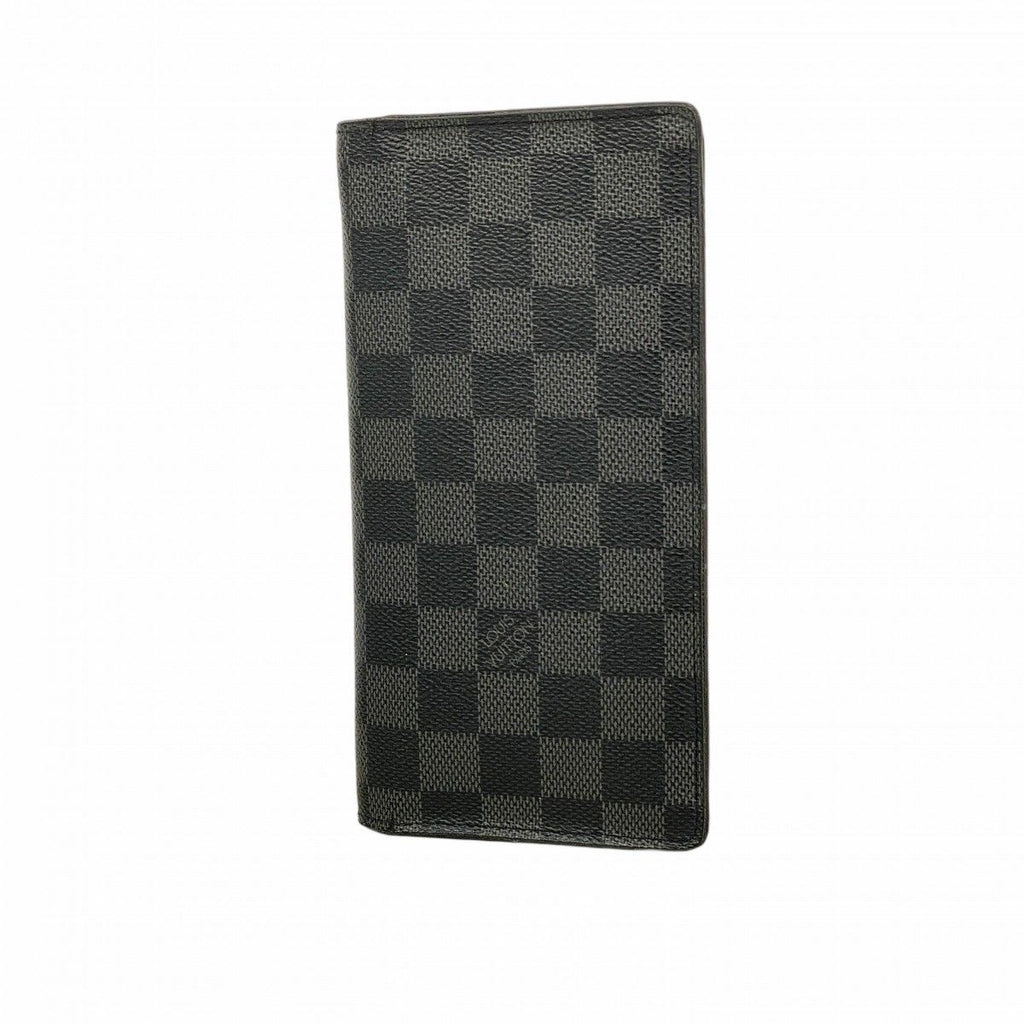 Louis Vuitton Wallet Damier Graphite Portefeuille Brazza Black