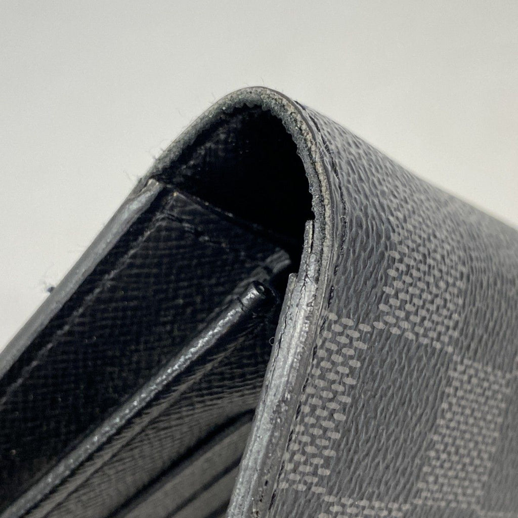Louis Vuitton Wallet Damier Graphite Portefeuille Brazza Black — view 5