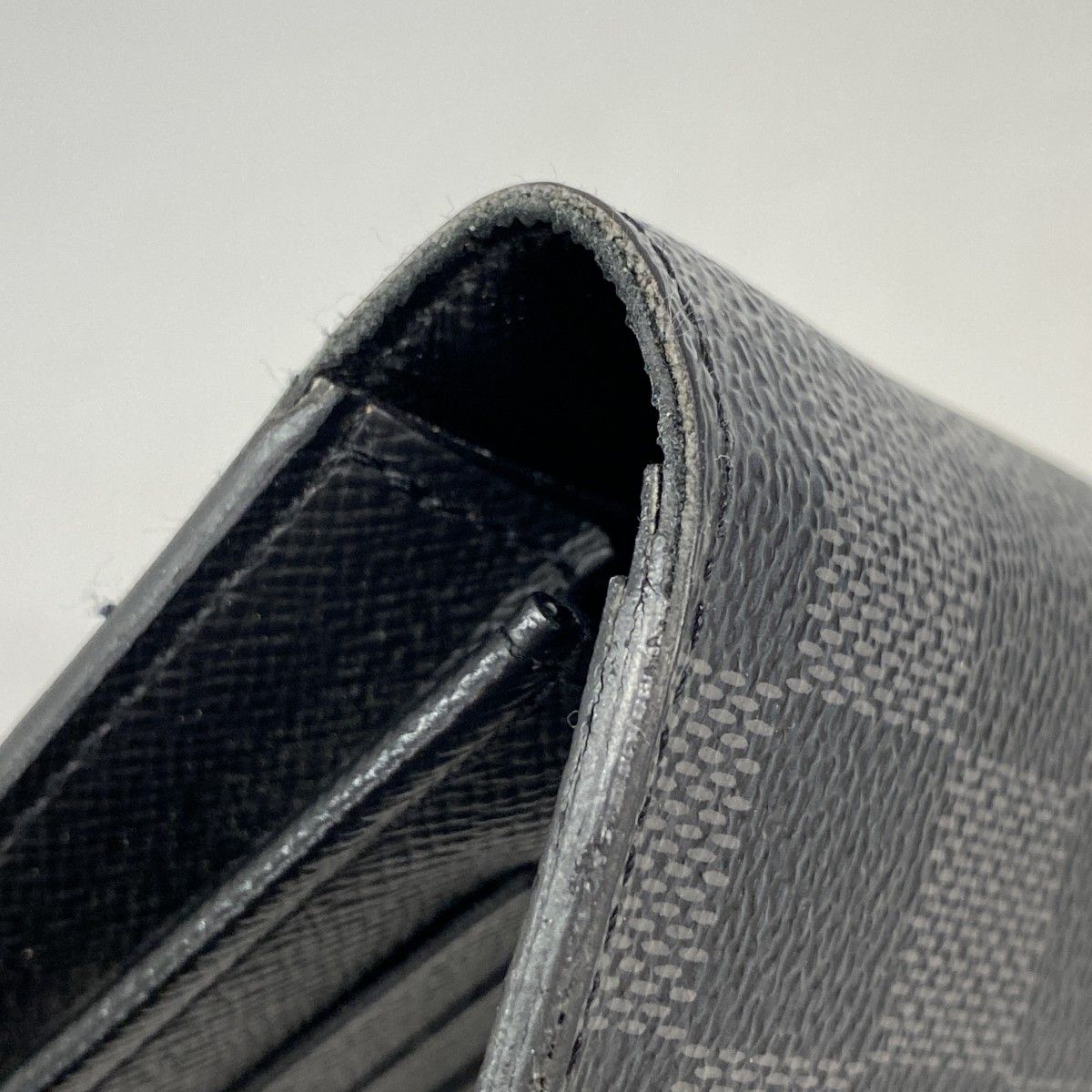 Louis Vuitton Wallet Damier Graphite Portefeuille Brazza Black — view 5