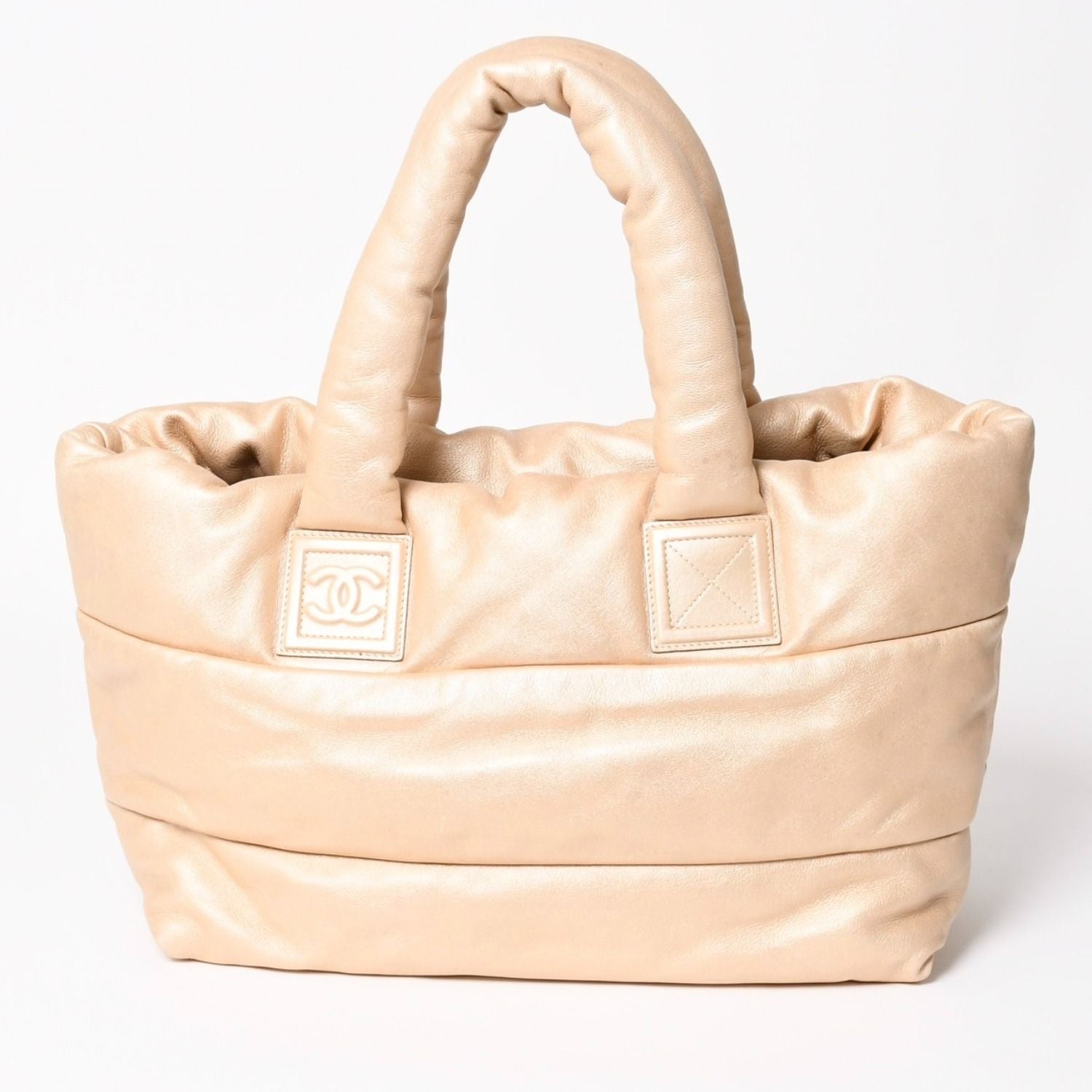 Chanel Coco Cocoon MM Tote Bag CC Logo Lambskin Gold — view 2