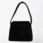 Chanel Bag CC Logo Velvet Quilted Turnlock Black Gold — view 2