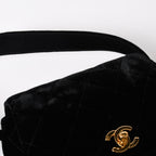 Chanel Bag CC Logo Velvet Quilted Turnlock Black Gold — view 5