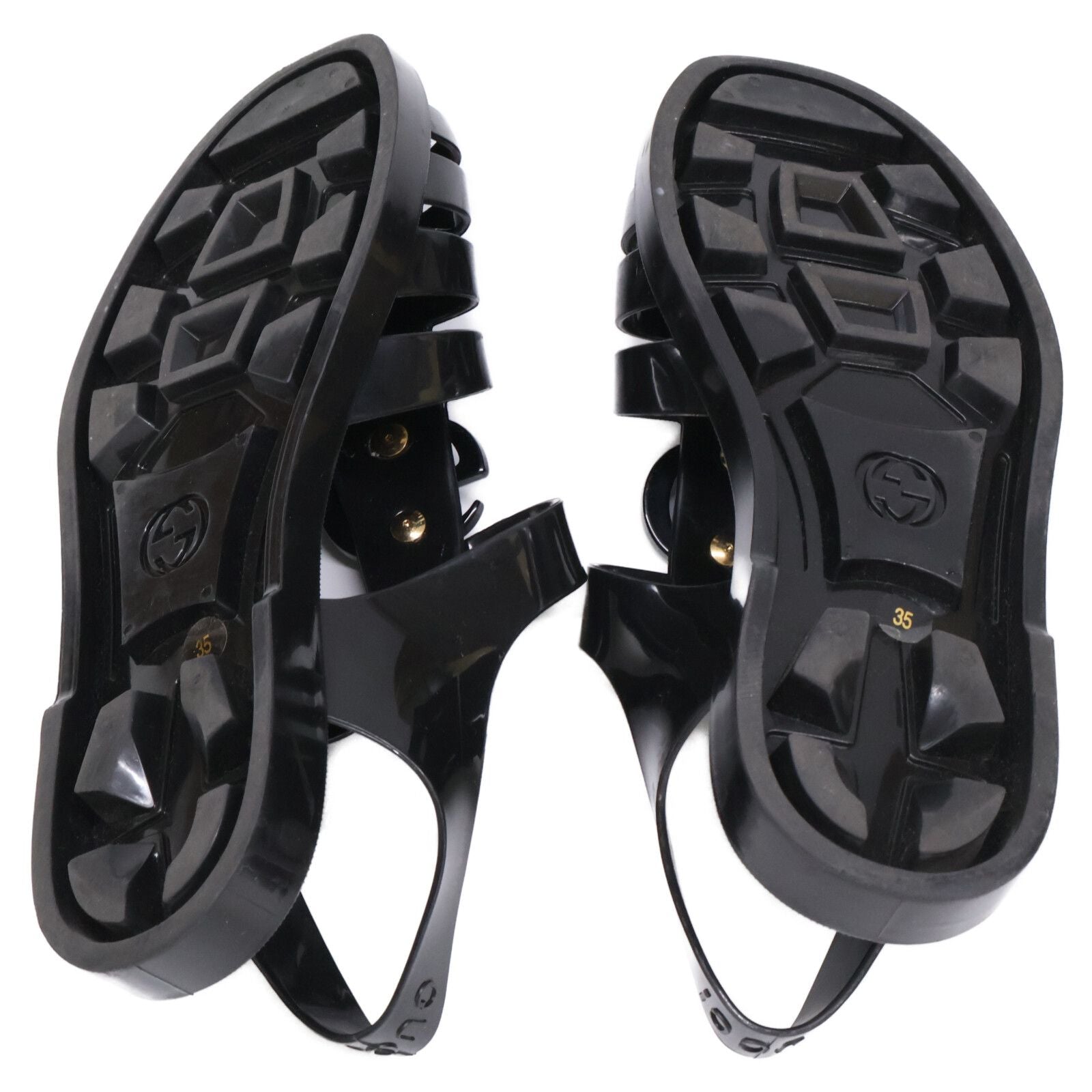 Gucci GG Marmont Rubber Gurkha Sandals — view 7