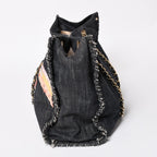 Chanel Chain Tote Bag Night Flight Embroidery CC Logo Denim — view 4