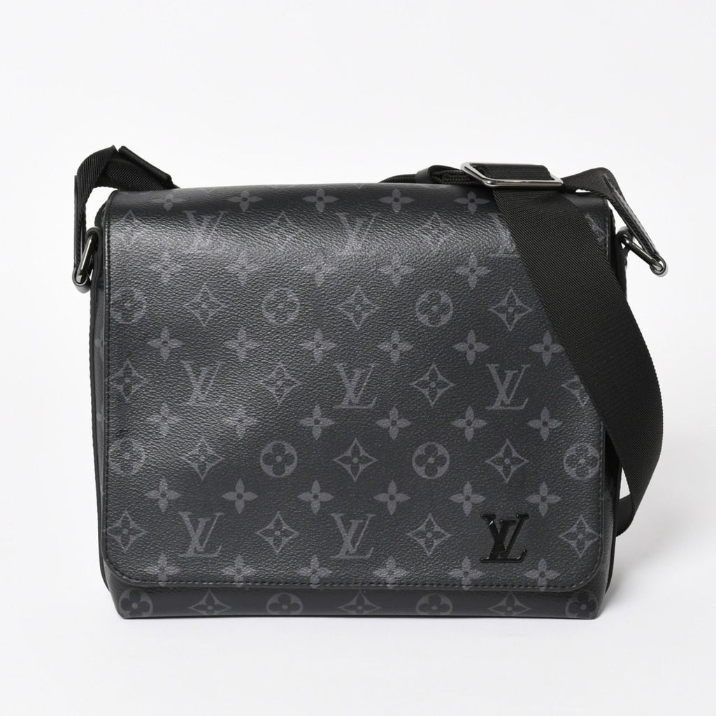 Louis Vuitton Shoulder Bag District NM Monogram Eclipse Black