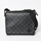 Louis Vuitton Shoulder Bag District NM Monogram Eclipse Black