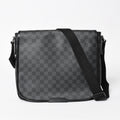 Louis Vuitton Daniel MM Shoulder Bag Damier Graphite Black Silver