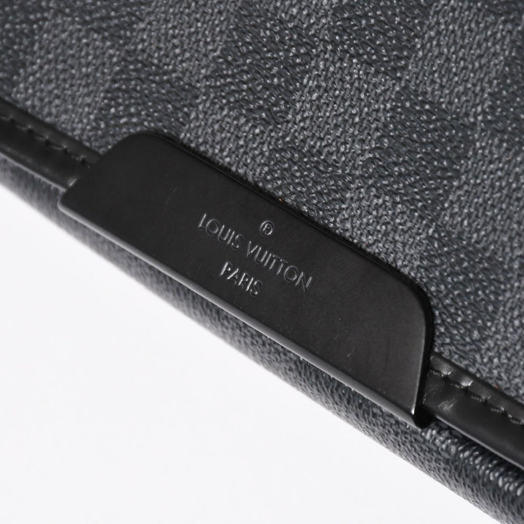 Louis Vuitton Daniel MM Shoulder Bag Damier Graphite Black Silver — view 7