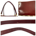 Gucci Beige Winered Gold GG Canvas Leather Tote Shoulder — view 6