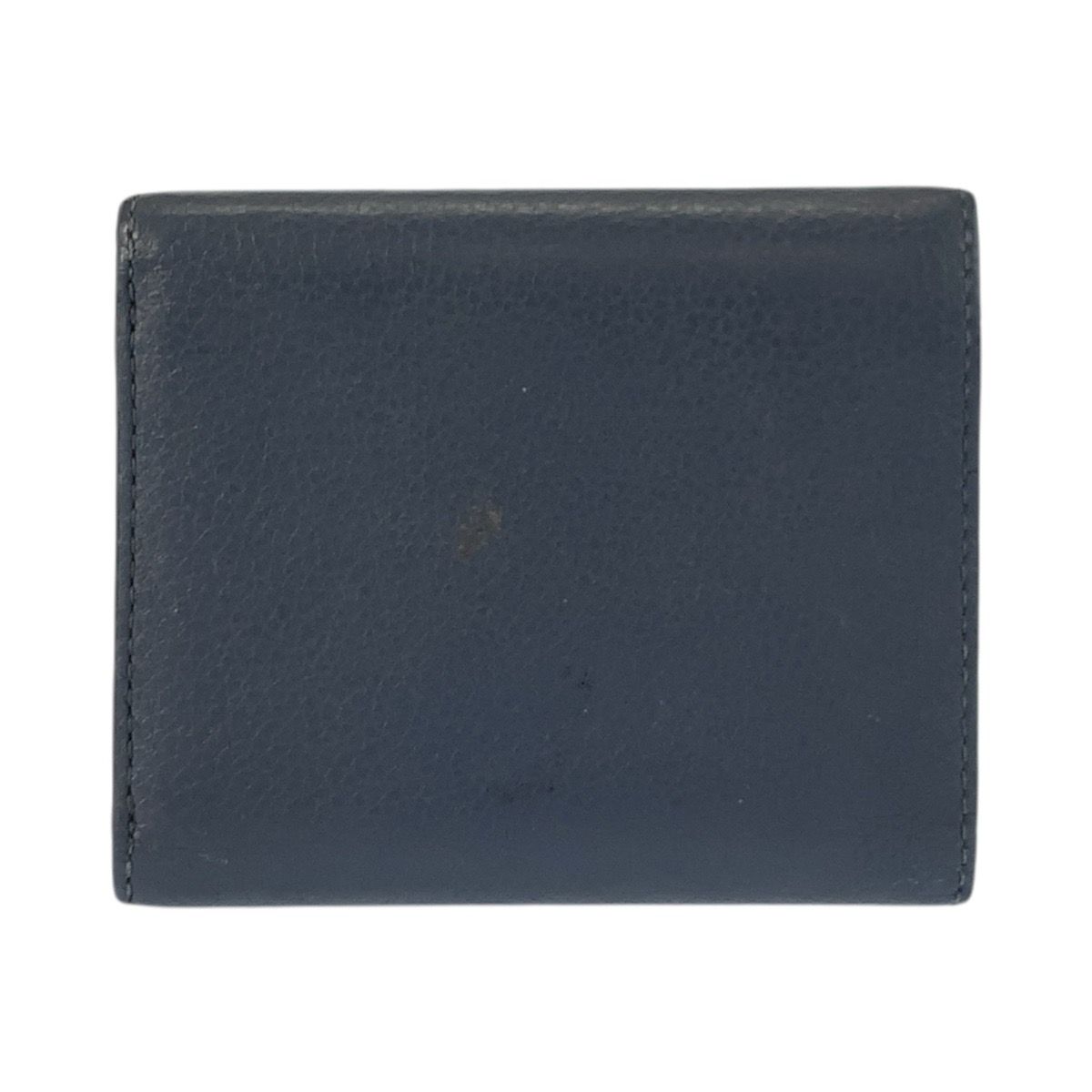 Loewe Trifold Wallet Navy Black Brown Leather Folded Compact — view 2