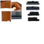 Loewe Trifold Wallet Navy Black Brown Leather Folded Compact — view 9