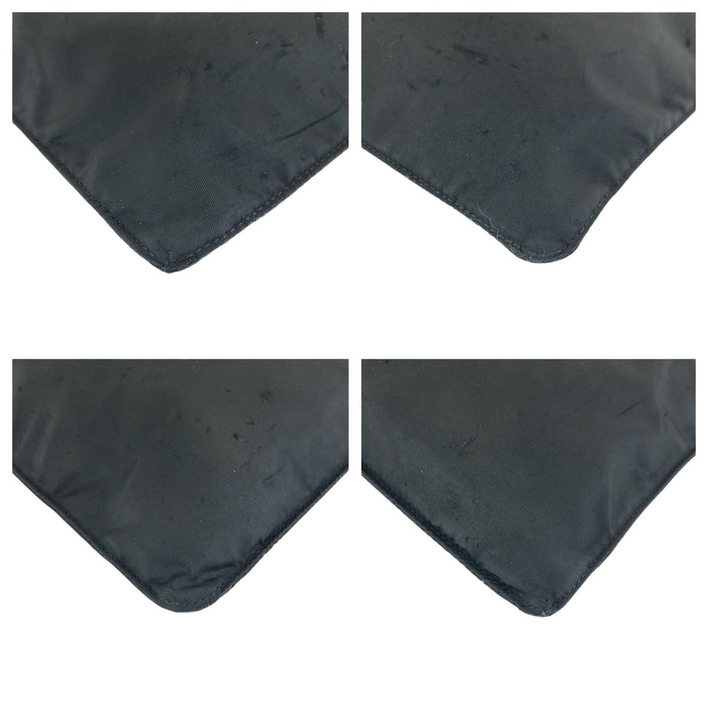 Prada Tessuto Black Silver Nylon Shoulder — view 3