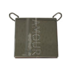 Hermes Symbol Silver Black Metal Leather Necklace — view 2