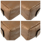 Gucci Guccissima Metallic Pink Beige Leather Pouch Makeup — view 4