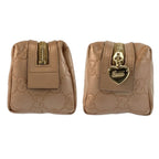 Gucci Guccissima Metallic Pink Beige Leather Pouch Makeup — view 7