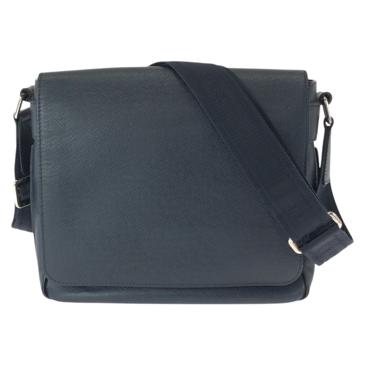 Louis Vuitton Taiga Roman PM Navy Silver Leather Shoulder