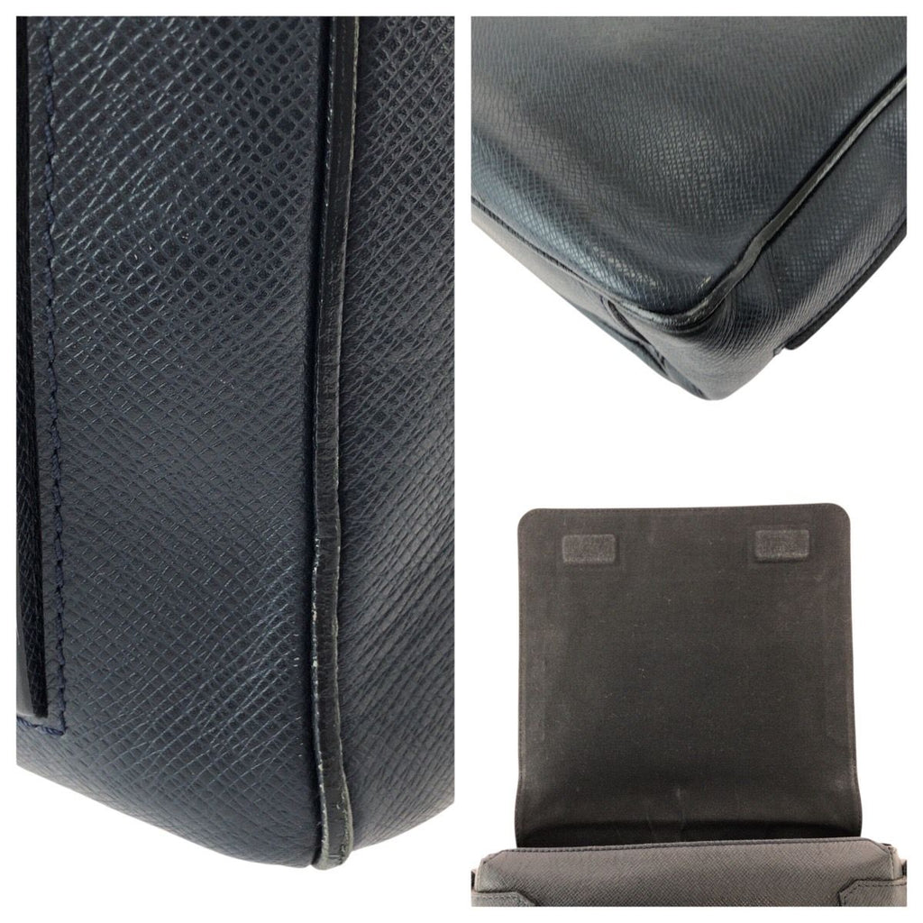 Louis Vuitton Taiga Roman PM Navy Silver Leather Shoulder — view 6