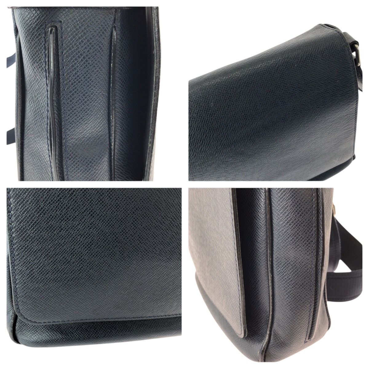 Louis Vuitton Taiga Roman PM Navy Silver Leather Shoulder — view 5