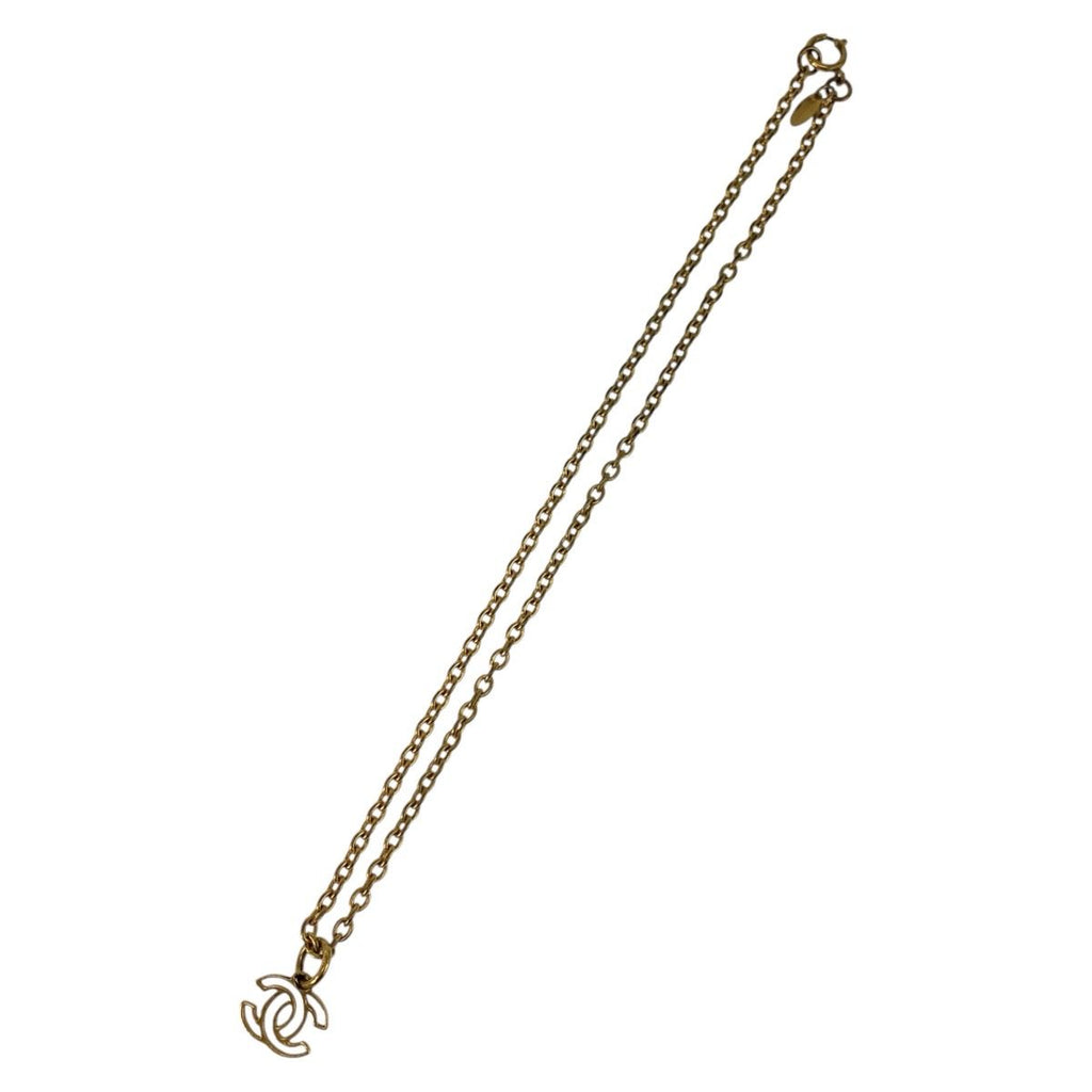 Chanel Vintage CC Logo Gold Plated Necklace — view 4