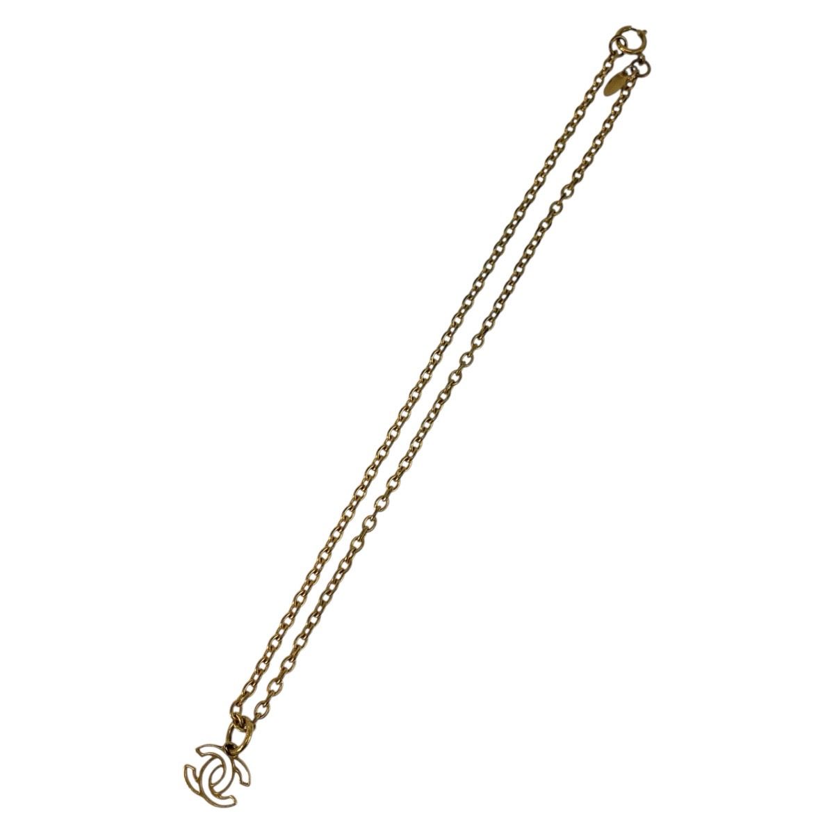 Chanel Vintage CC Logo Gold Plated Necklace — view 4