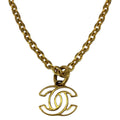 Chanel Vintage CC Logo Gold Plated Necklace