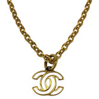 Chanel Vintage CC Logo Gold Plated Necklace
