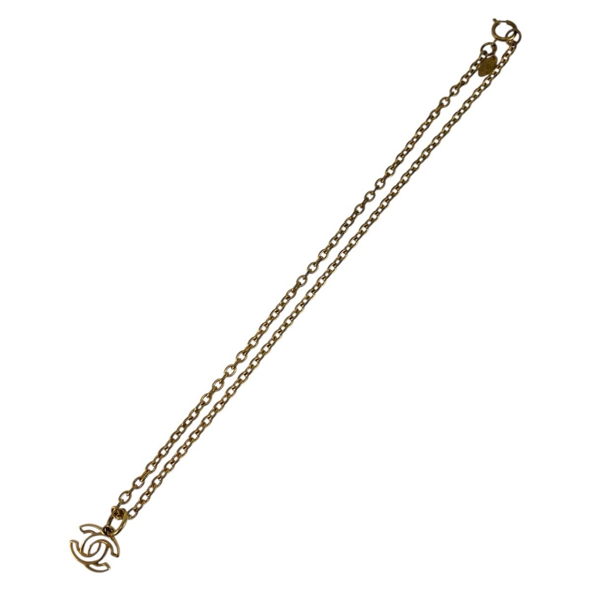 Chanel Vintage CC Logo Gold Plated Necklace — view 3