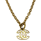 Chanel Vintage CC Logo Gold Plated Necklace — view 2