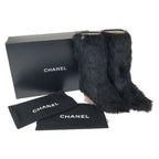 Chanel Fantasy 37 Black Silver Acrylic Polyester Boots — view 9