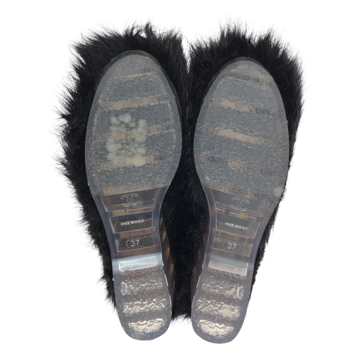 Chanel Fantasy 37 Black Silver Acrylic Polyester Boots — view 6