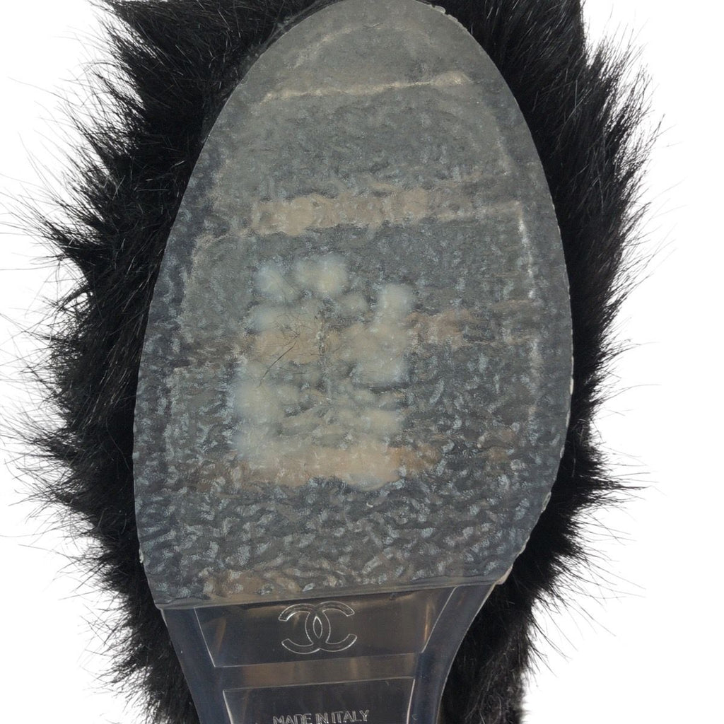 Chanel Fantasy 37 Black Silver Acrylic Polyester Boots — view 7