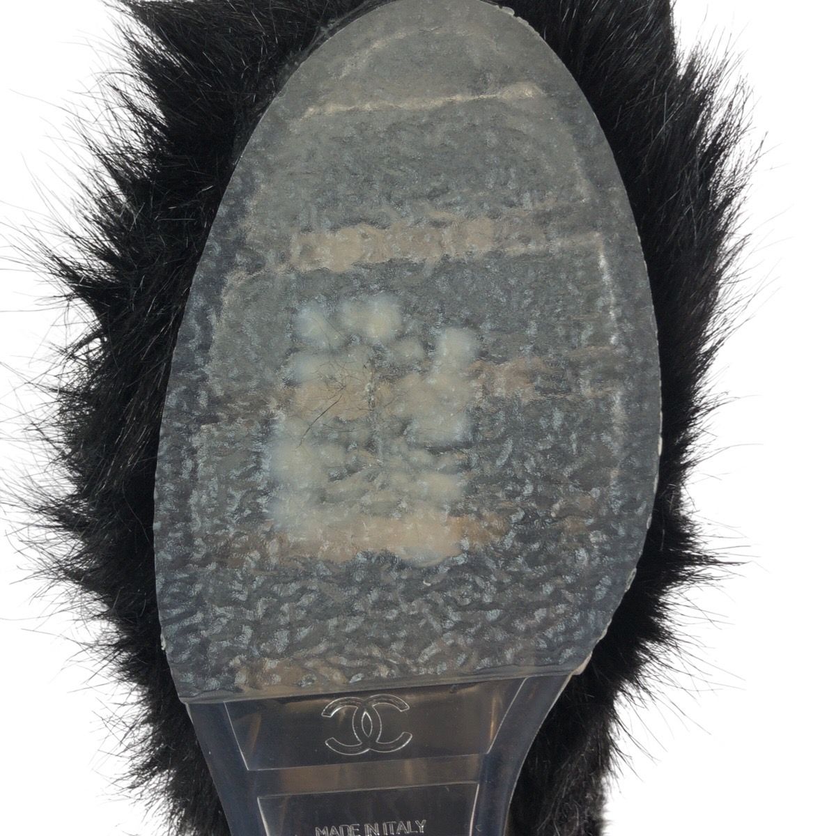 Chanel Fantasy 37 Black Silver Acrylic Polyester Boots — view 7