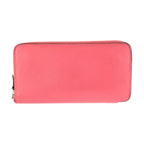 Hermes Azap Long Silk in Rose Azalea Pink Silver Veau Zip Around Wallet — view 2