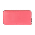 Hermes Azap Long Silk in Rose Azalea Pink Silver Veau Zip Around Wallet