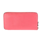 Hermes Azap Long Silk in Rose Azalea Pink Silver Veau Zip Around Wallet