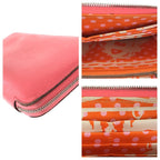 Hermes Azap Long Silk in Rose Azalea Pink Silver Veau Zip Around Wallet — view 7