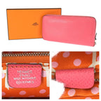 Hermes Azap Long Silk in Rose Azalea Pink Silver Veau Zip Around Wallet — view 5