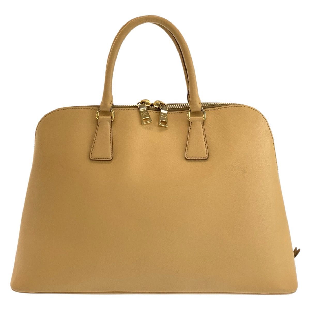 Prada Saffiano Beige Gold Leather Tote — view 2