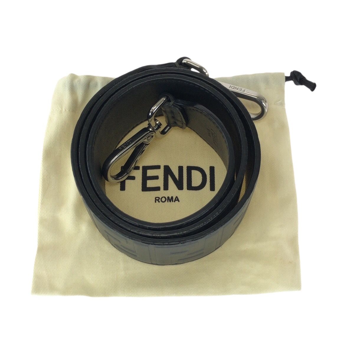 Fendi Strap You Gray Silver Leather — view 8