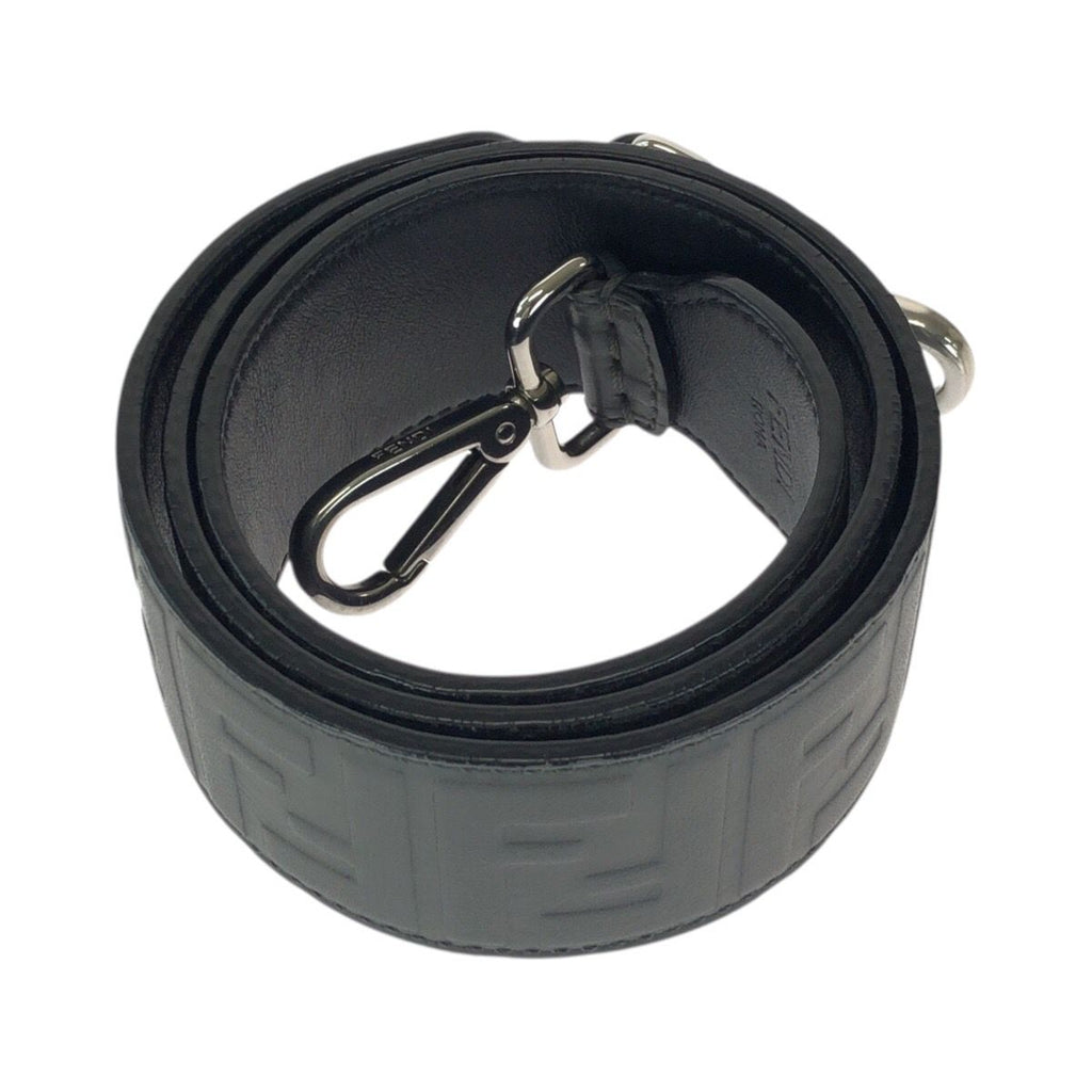 Fendi Strap You Gray Silver Leather