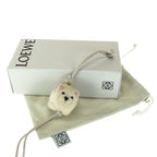 Loewe Chow Charm Off White Gold Felt Leather Key Holder Strap — view 6