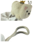 Loewe Chow Charm Off White Gold Felt Leather Key Holder Strap — view 5