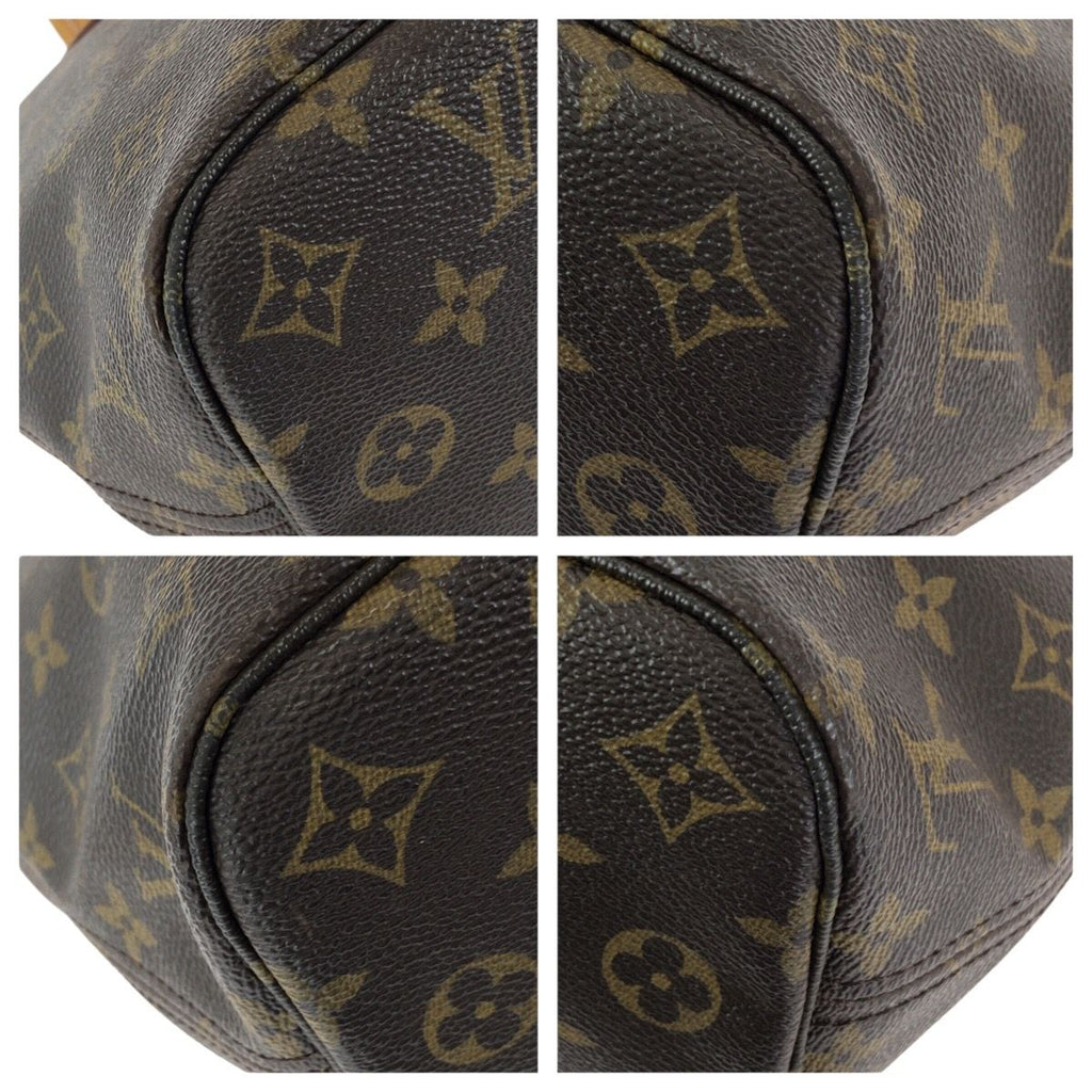 Louis Vuitton Monogram Neverfull PM Brown Gold Leather Tote — view 3